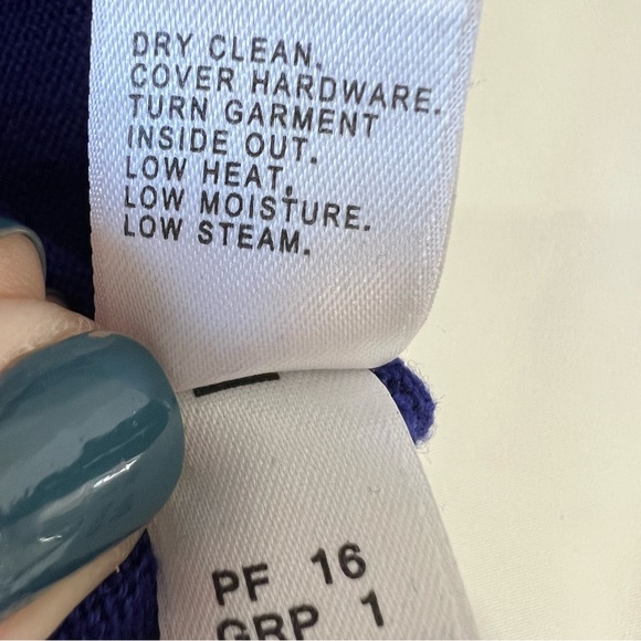 St. John Wool Silk Blend Sweater Cardigan Royal Blue Button Up Size S - Picture 5 of 7